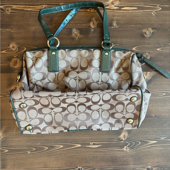 Coach Signature Stripe Python Carryall Handbag - Picture 3 of 10